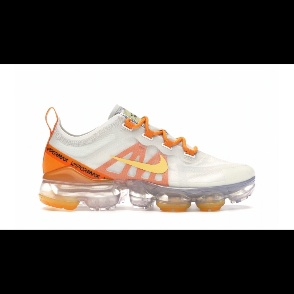 nike air VaporMax orange & white